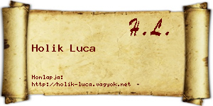 Holik Luca névjegykártya